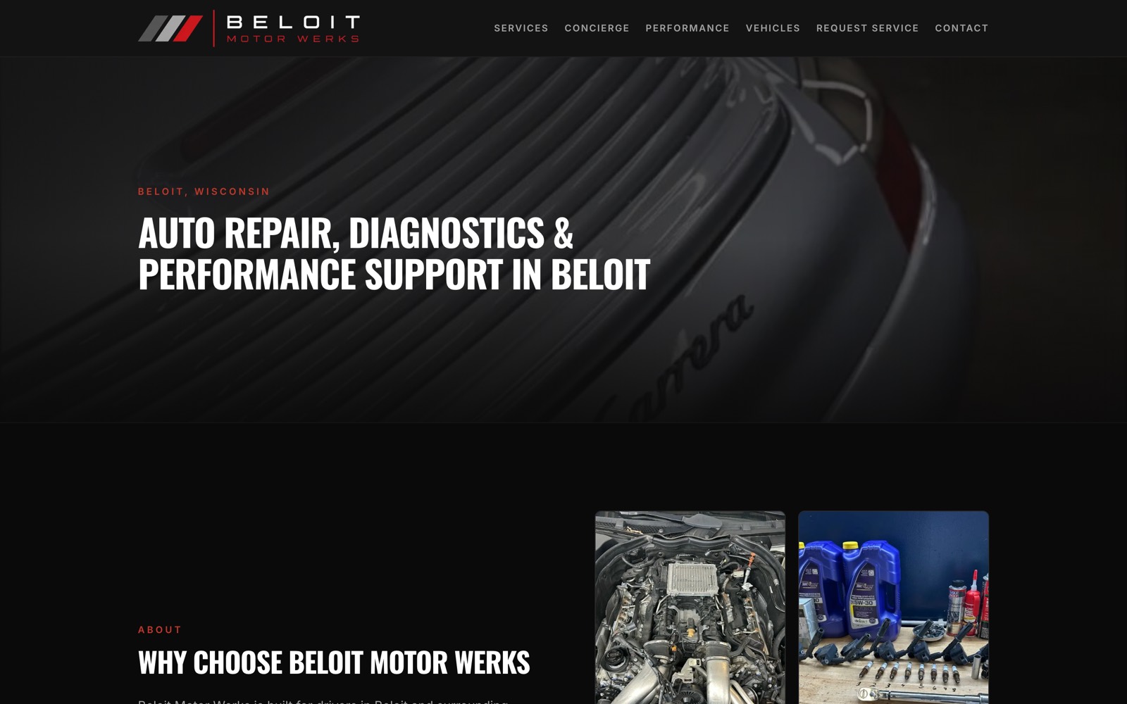 Beloit Motor Werks website