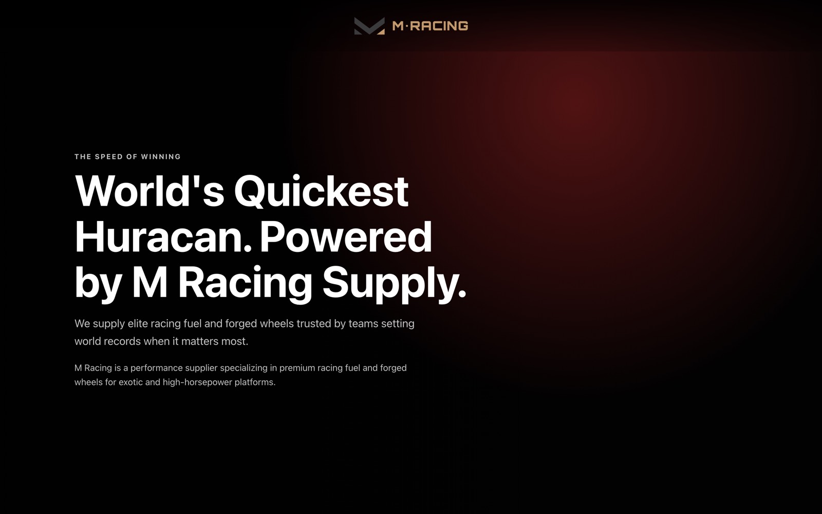 M Racing Supply website